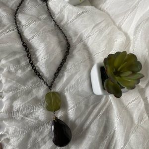 Double beads pendants necklace